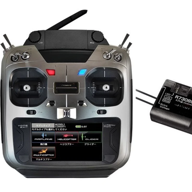 

Remote Control T16IZSuper Color Screen Chinese R7308SB Receiver 18 Channel FPV Crossing Machine