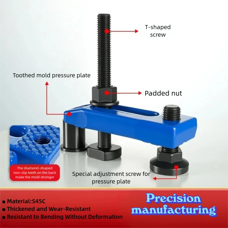 S45C Parallel Platen High Pressure Injection Punching Machine Mold Clamping Kit Plate Clamping Tool for Manufacturing