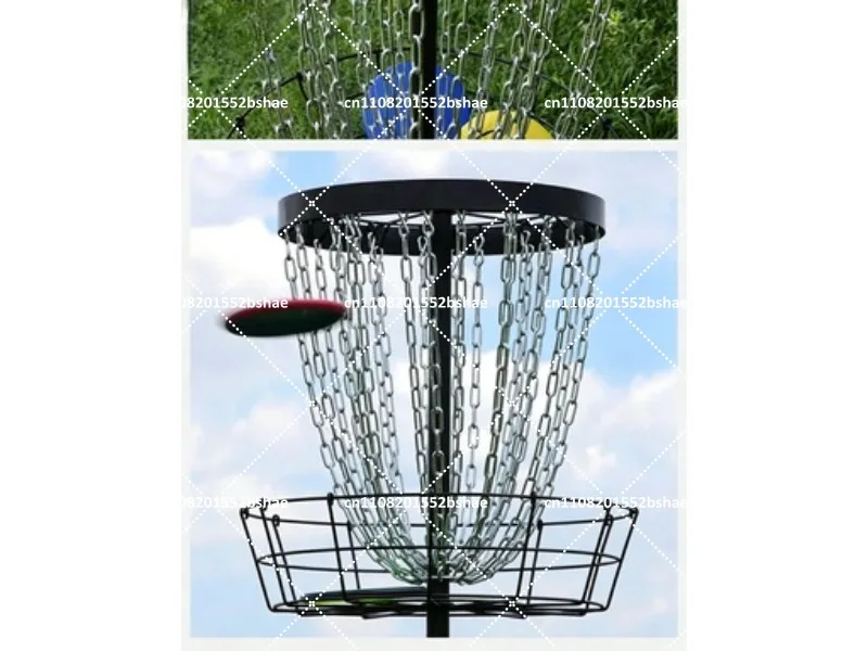 Outdoor Disc Golf Basket 24 Chain Portable for Camping Backyard Games Party Activities