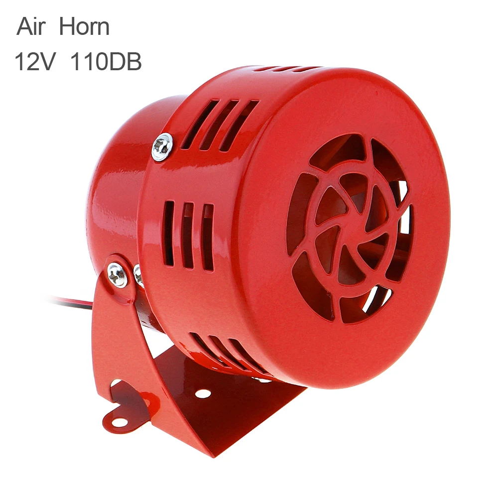 

Universal 12V Red Motor Driven Alarm Automotive Air Raid Siren Horn for Motorcycle / Car /Truck, Metal Horn Alarm Siren Speaker