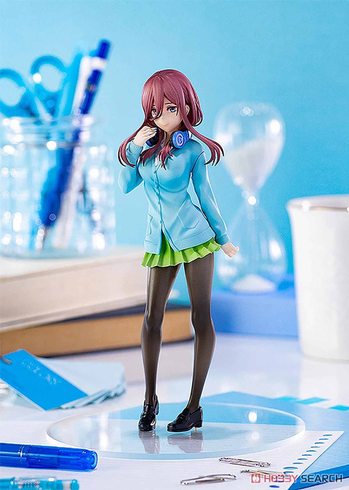Original Genuine Good Smile Company Prepainted Pop Up Parade Gotoubun no Hanayome ∬ Nakano Miku Anime Character Figure Cartoon