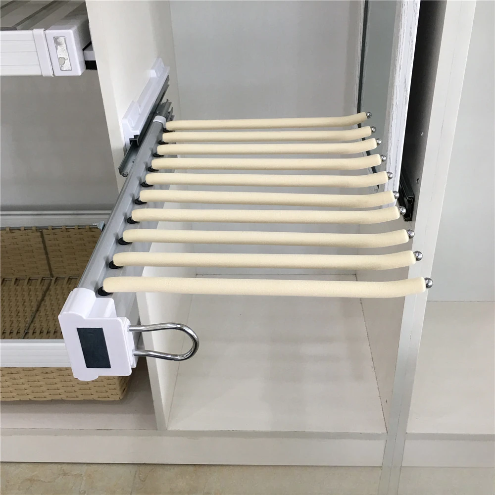 Cloakroom, wardrobe, hardware, thickened side, telescopic, push-draw, trouser rack, activity 10, trouser bar, no distinction bet