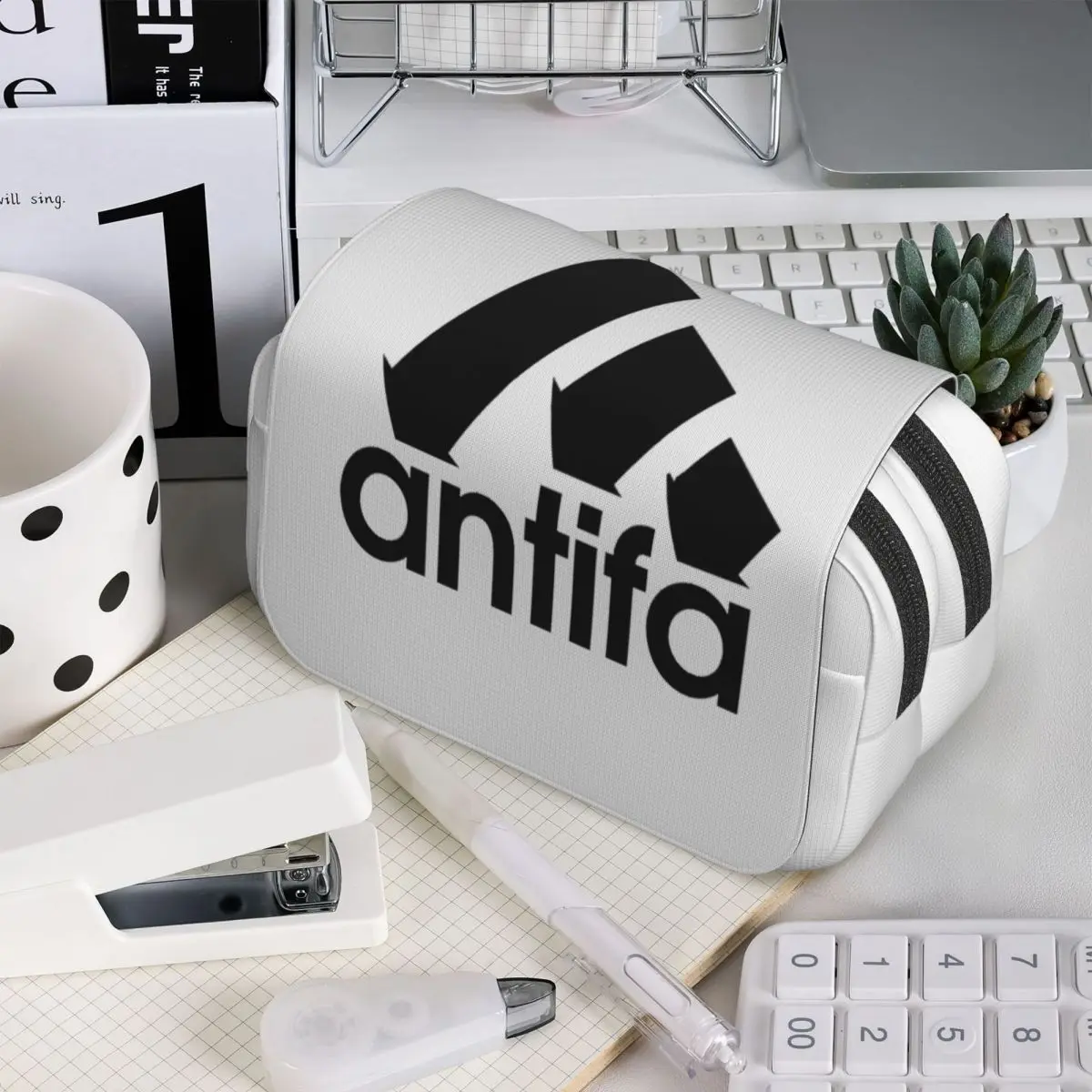 

Пенал Antifa для мальчиков и девочек, подарочная коробка для ручек, сумка для карандашей, канцелярские принадлежности, сумка-органайзер для ручек