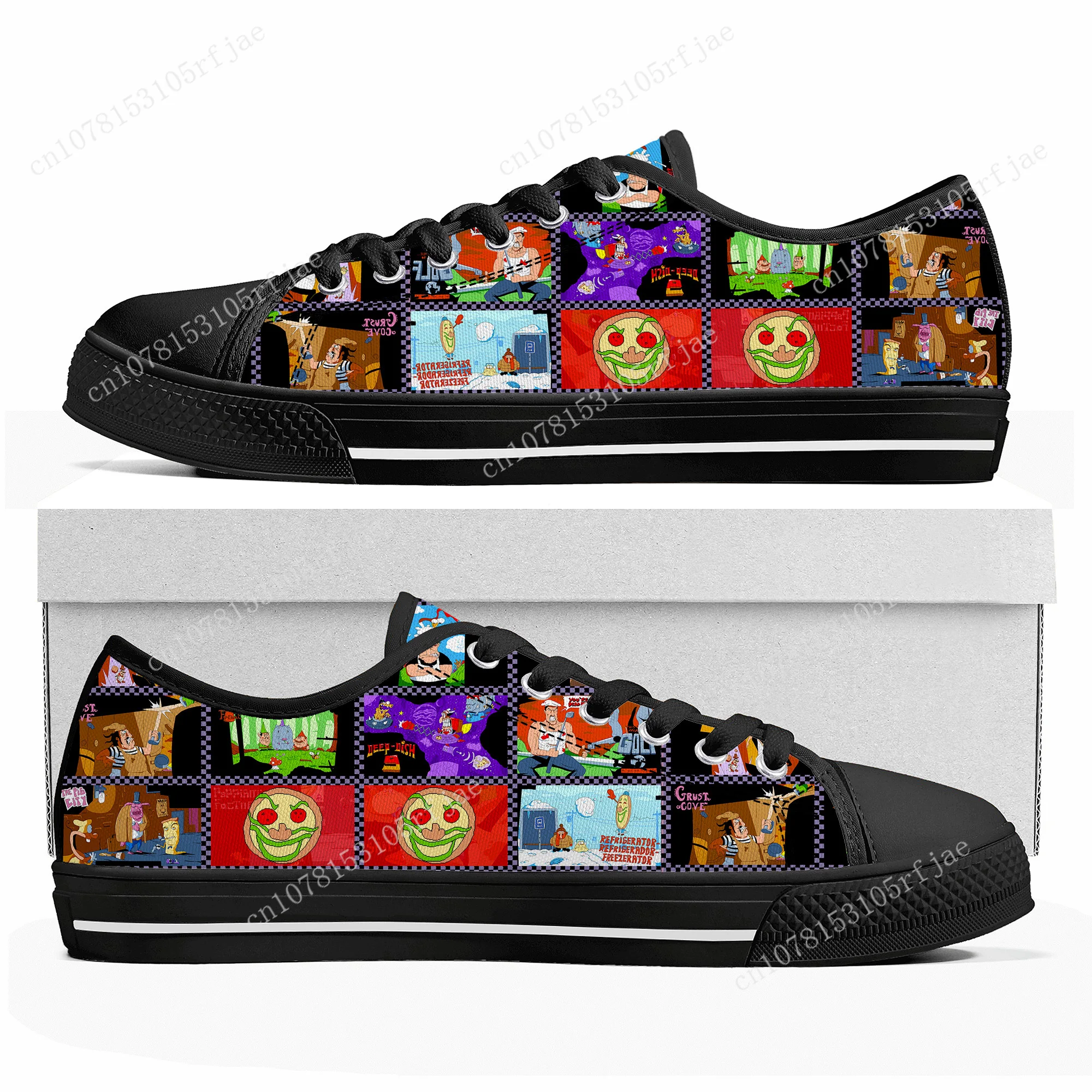 

Pizza Tower Custom Low Top Sneakers Cartoon Game Women Men Teenager Fashion High Quality Shoes Casual Tailor Made Canvas Sneaker