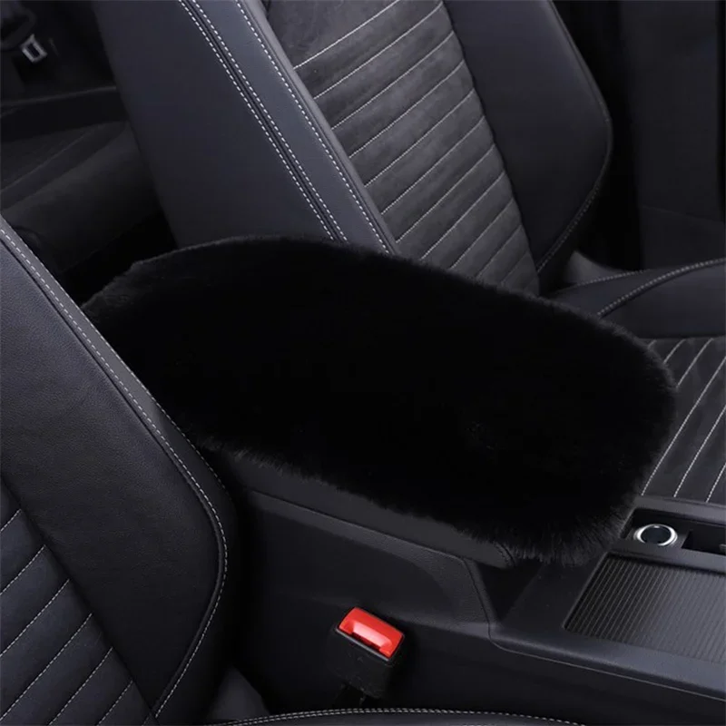 Nette Auto Armlehne Box Plüsch Abdeckung Kissen Warme Mittelkonsole Arm Abdeckung Pads Verstauen Aufräumen Universal Automobil Innen Dekor – Detail 2