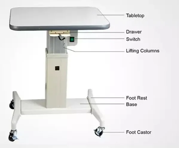 

China Ophthalmic Electrical Lifting Table Motorized Table Elevating Table