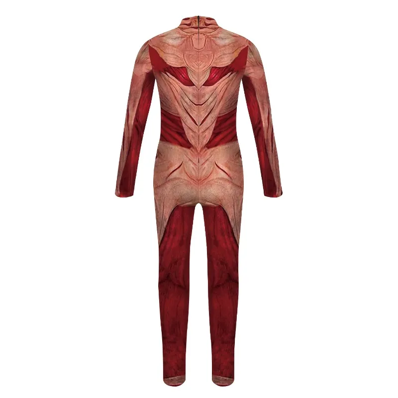 Halloween Body Muscle 3D Printing Funny Jumpsuits for Adult Kids Skeleton Costume Performance Matching Outfits Zentai Bodysuits