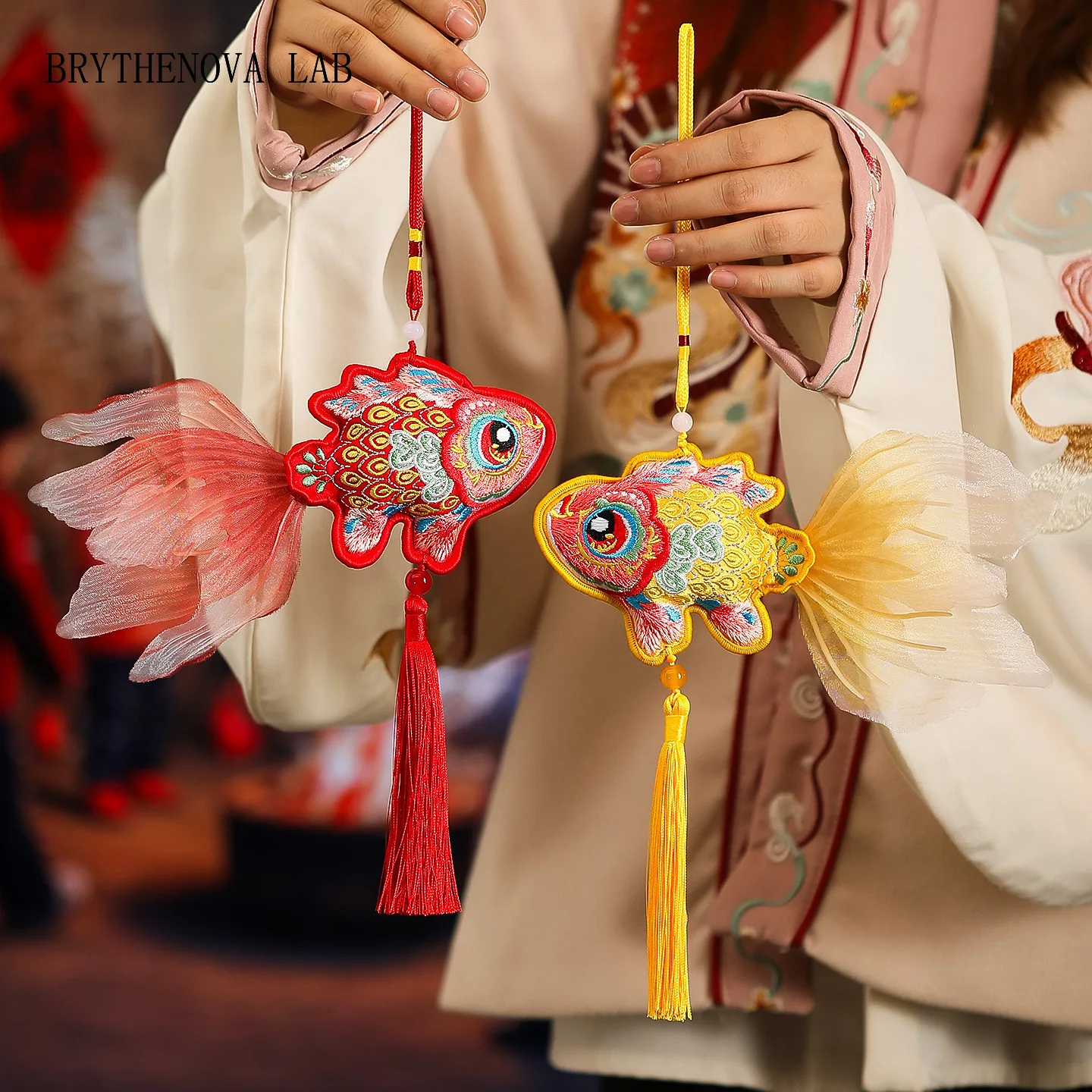 Décoration suspendue Carpe Koi pour le Nouvel An du Festival du Printemps 2026, pour l'ambiance de la porte et la mise en scène, ornements porte-bonheur