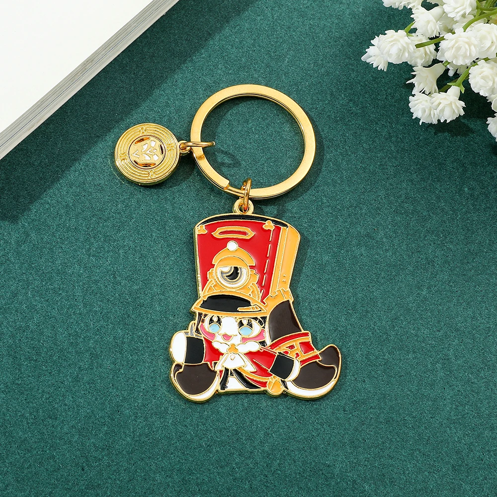 Game Honkai Star Rail Keychain Pom Pom Cartoon Cute Figure Cosplay Keyring Pendant Accessories Baby Jewelry Anime Fans Gift