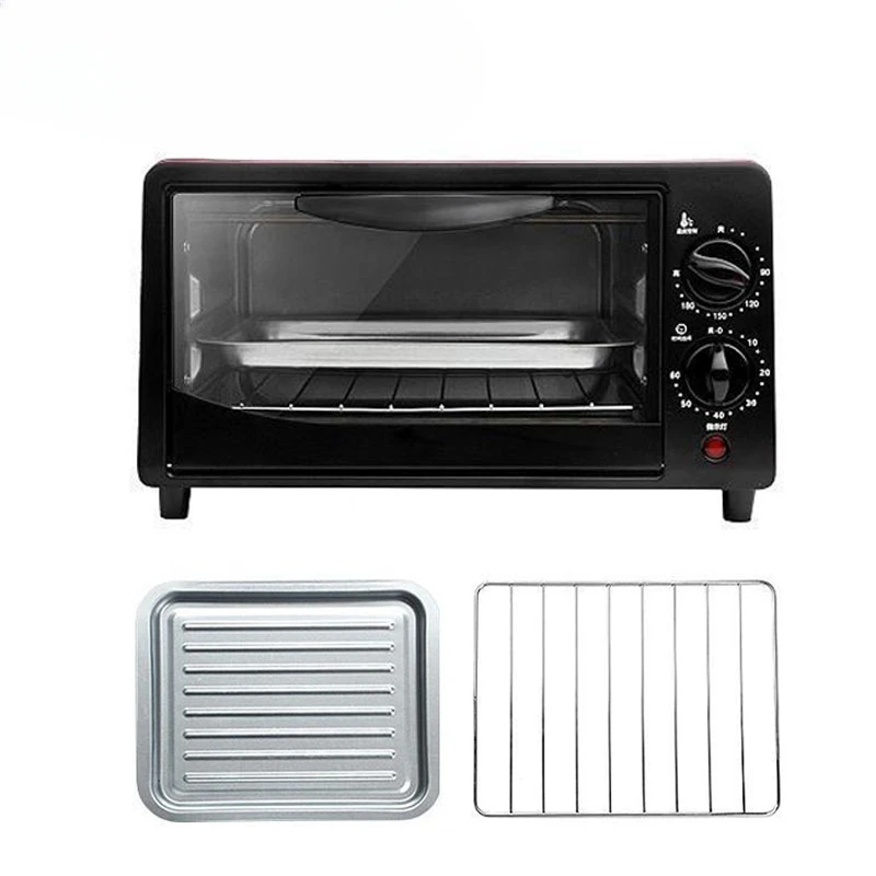 Household Electric Oven Mini Multifunctional Bakery Timer Toaster Biscuits Bread Cake Pizza Cookies Baking Machine 12L EU