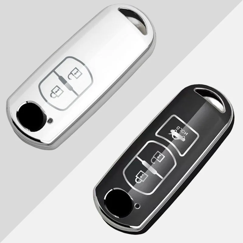 Soft TPU Car Key Case Cover Shell Fob For Mazda 2 3 6 Atenza Axela Demio CX-5 CX5 CX-3 CX3 CX7 CX-7 CX-9 CX9 MX5 Accessories