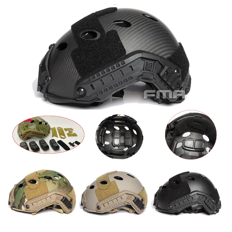 FMA Casco carbon táctico Airsoft Paintball ligero transpirable - imagen 5