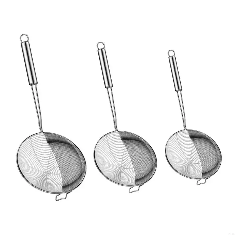 

T21C Stainless Steel Slotted Spoon Convenient Soup Filter Spoon Versatile Kitchen Utensil for Separating Oil and Draining