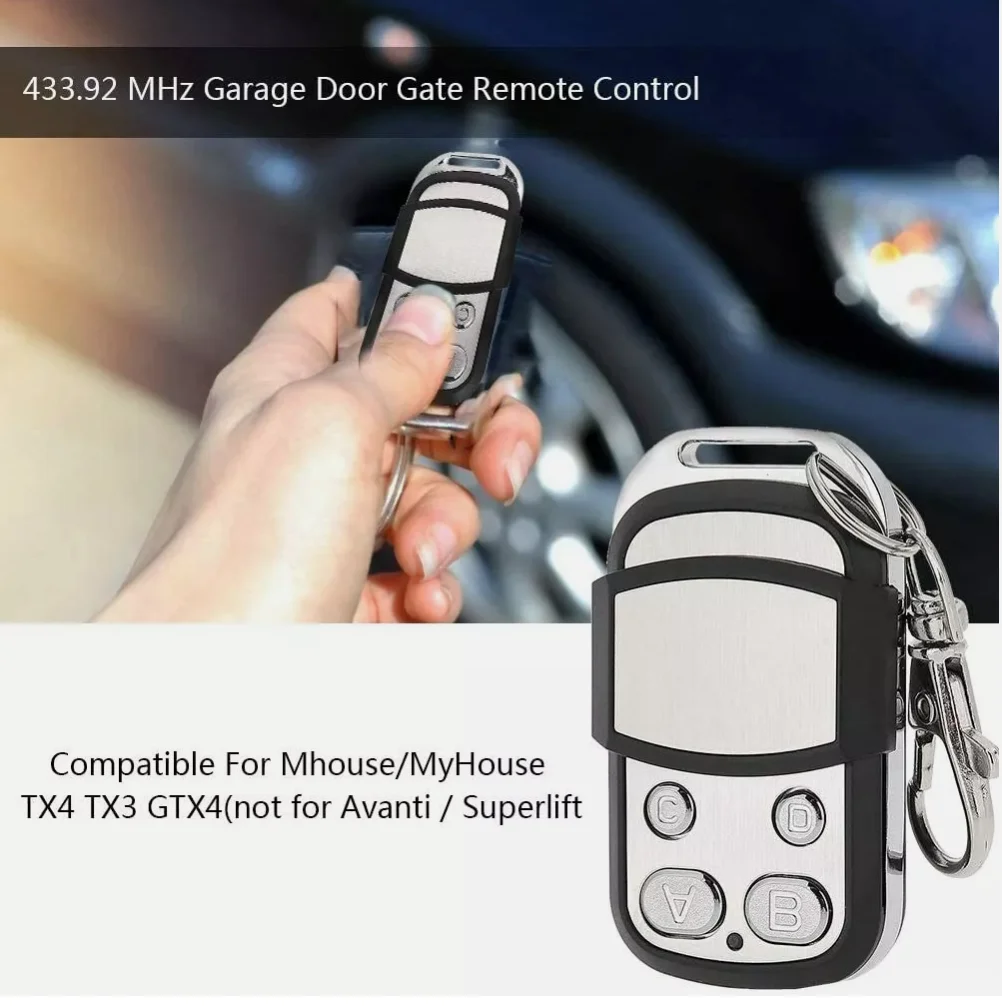 For mhouse gtx4 Garage Remote Control telecommande myhouse TX4 TX3 GTX4 portail Gate Control 433mhz Rolling Code Transmitter