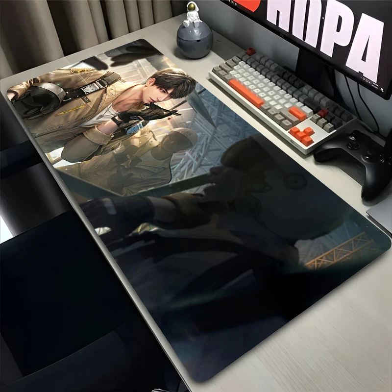 

Mouse Pad Laptop Anime Extended Desktop Mat Computer Gamer Mousepad PC Gaming Accessories Love And Deepspace Caleb Keyboard Pad