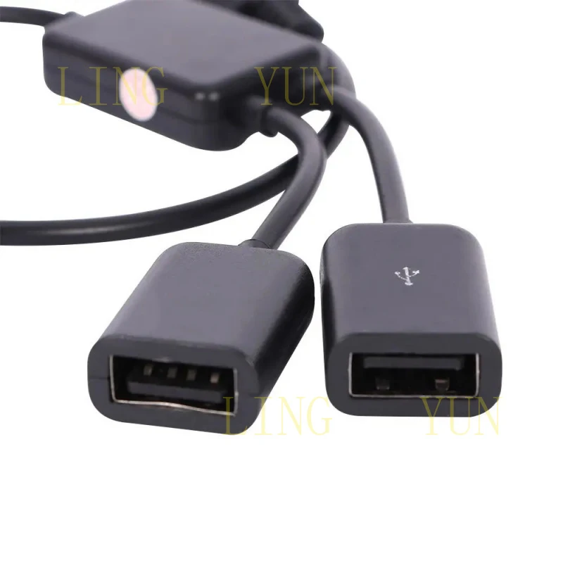 Z  Multifunctional 2 In 1 USB Male Male To USB Female OTG Adapter USB Converter Hub