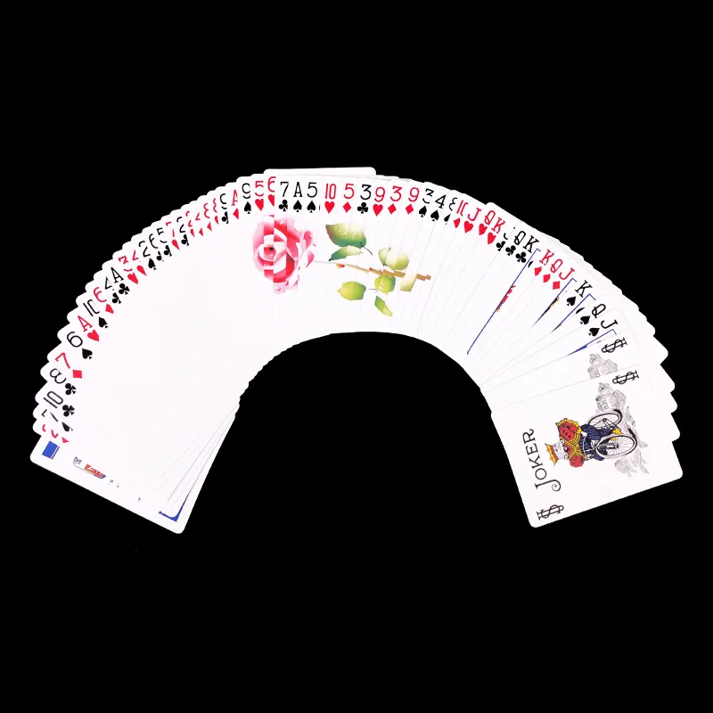 ارتفع سطح السفينة الخدع السحرية الآس إلى بطاقة الورد إلى الورد الحقيقي ظهور زهرة ماجيا رومانسية عن قرب أوهام الحيل Mentalism الدعائم