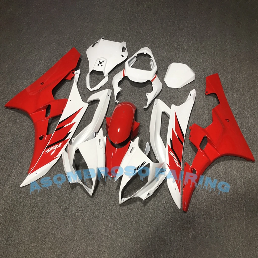 Fairing Kit Fit For YAMAHA YZF R6 2006 2007 YZFR6 06 07 YZF-R6 Motorcycle Red White Bodywork Set Injection Fairings