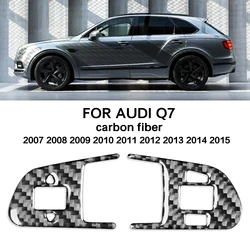 For Audi Q7 2007 2008 2009 2010 2011 2012 2013 2014 2015 Real Carbon Fiber Steering Wheel Buttons Cover Car Interior Sticker