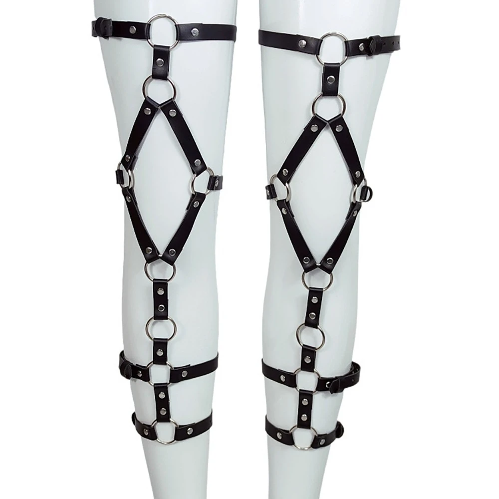 

Женские модные ремни-подтяжки из искусственной кожи для ног, в уличном стиле, с ремнями на бедра, готические аксессуары для одежды