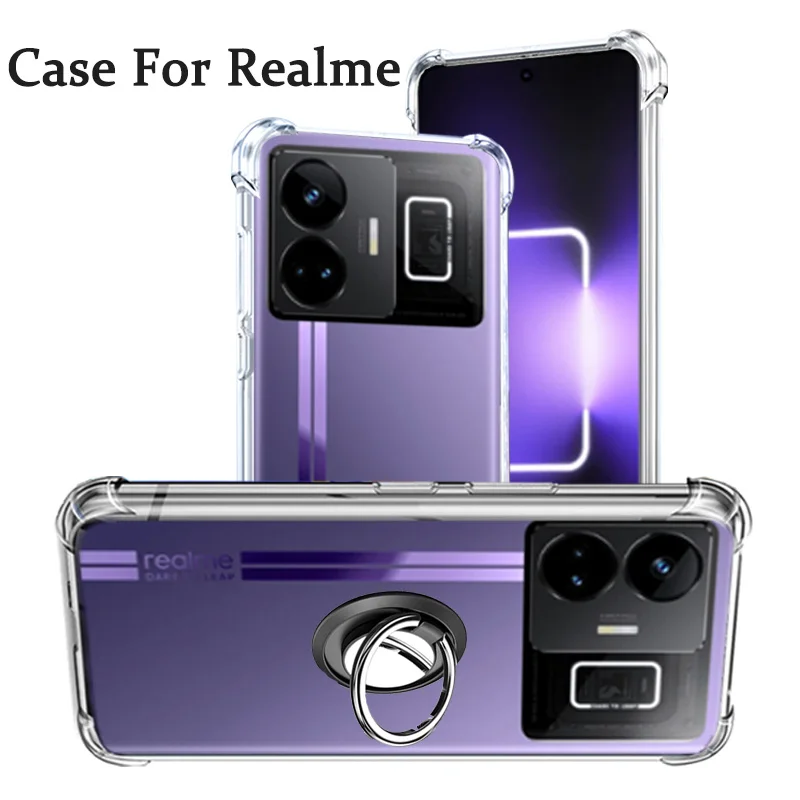 

realme gt neo 5 for realme gt neo 3 Silicon Stand Case for realmee gt neo 2 T Bumper Ring Cover realme gt neo5