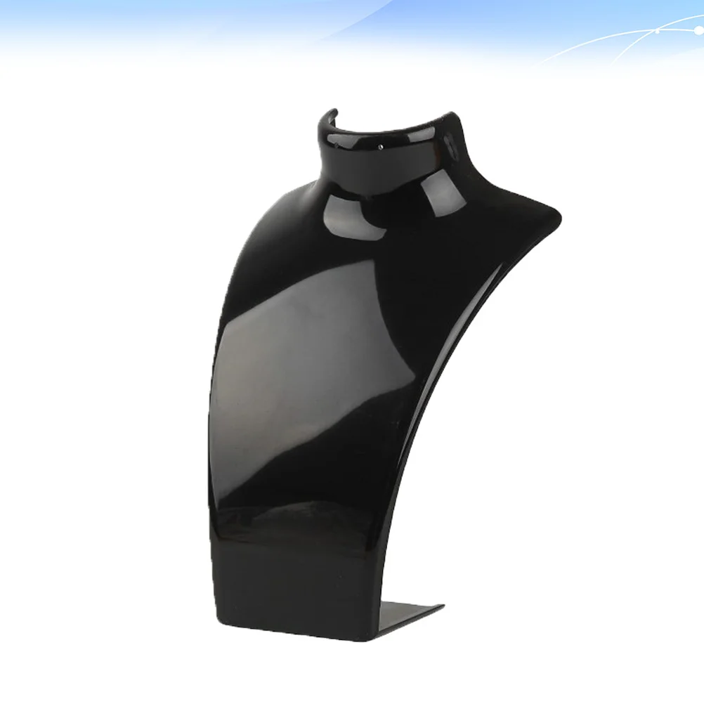 

Jewelry Bust Stand Black Classic Necklace Display Rack Necklace Organizer Neck Chain Holder for Home Shop Vanity Display