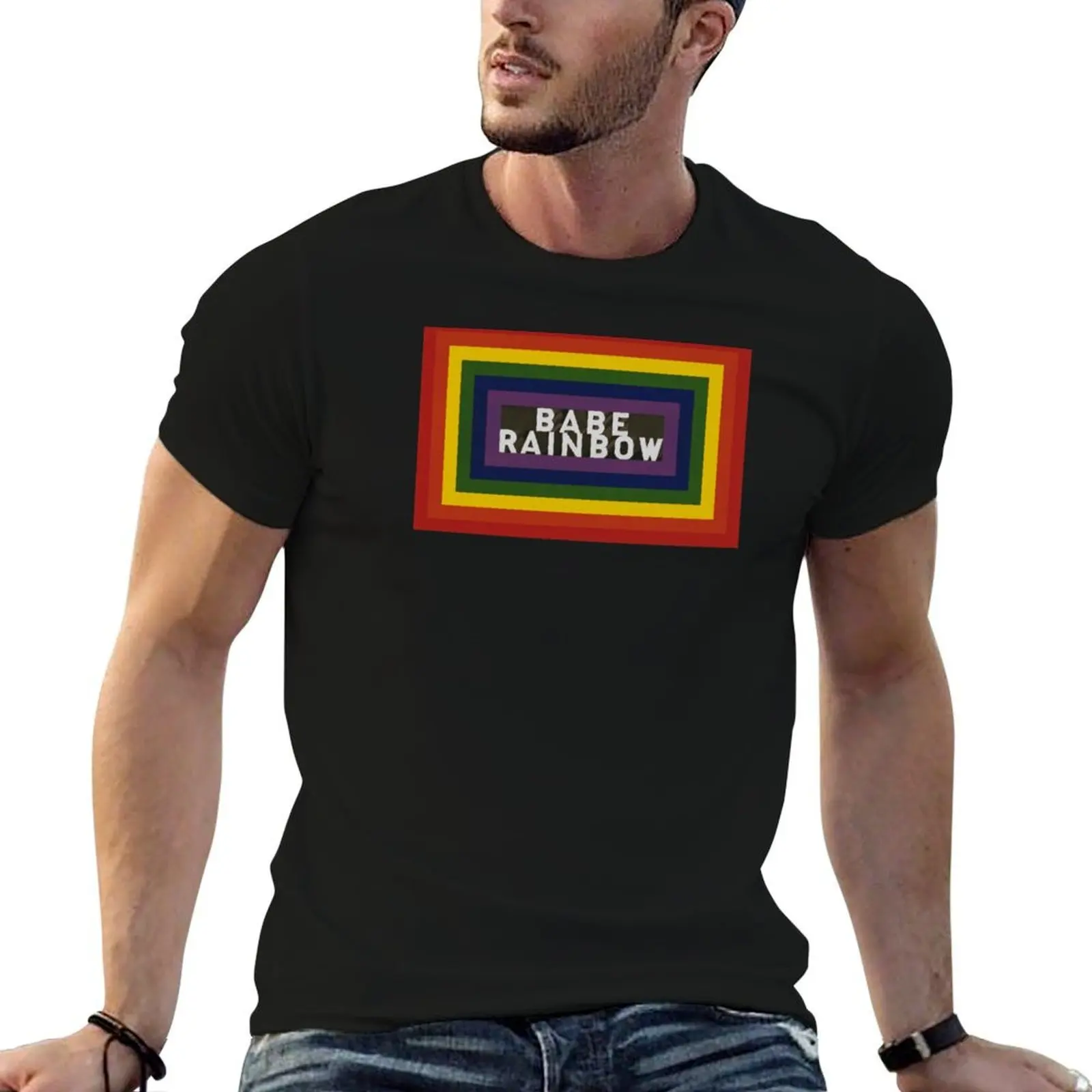 

Babe Rainbow T-Shirt t shirts for man graphic tees cotton t shirt man t shirts for man cotton funny T-shirt
