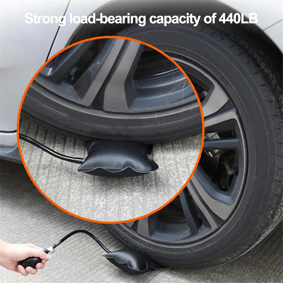 EULM Air Wedge Pump Professional Leveling Kit & Alignment Tool Inflatable Shim Bag, 440 LB Rating, 19.7Inch Long Hose, 2 Pack