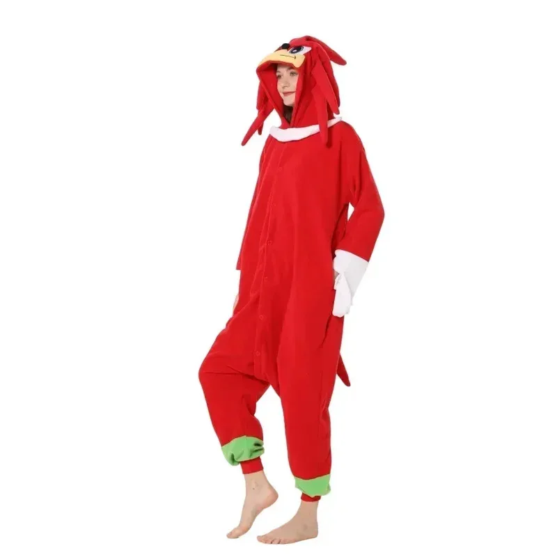 Disfraz de estilo de la serie aa69Sonic para adultos, ropa Sonic, Pijama de cuerpo completo de alta calidad, Pijama de Anime de una pieza para amantes, Cosplay