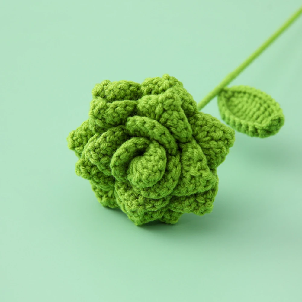 Gestrickte Rosen-Blumensträuße Gehäkelte Hochzeitssträuße Gestrickter Blumenstrauß Heim- und Partydekoration Geschenk für Freunde Abschlussstrauß – Detail 7