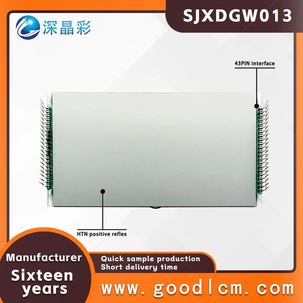 Customized segment code dashboard lcd display SJXDGW013 HTN Positive 5.0V vehicle Anti Glare segment lcd display