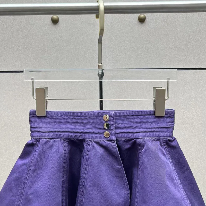 Women's skirt New high waisted slim fit mini skirt for summer 2026 100% pure cotton pleated skirt casual short skirt denim skirt