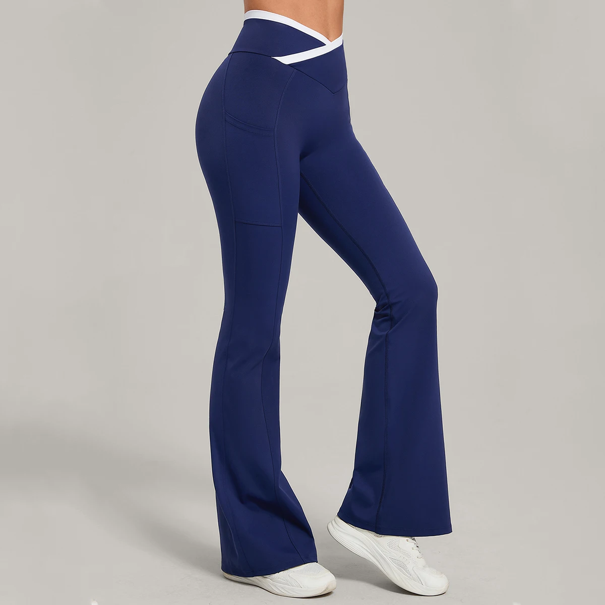 

Женские леггинсы для йоги и фитнеса с высокой талией, эффектом подтяжки ягодиц, спортивные брюки-клеш для тренажерного зала и бега