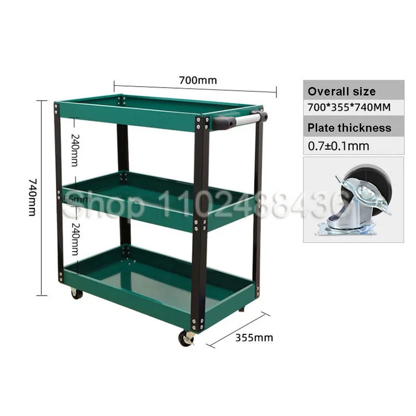 Mechanical Workshop Tools Cart Multifunctional Shelf Layer Hand Push Maintenance Storage Rack Holder Garage Workbench Racks