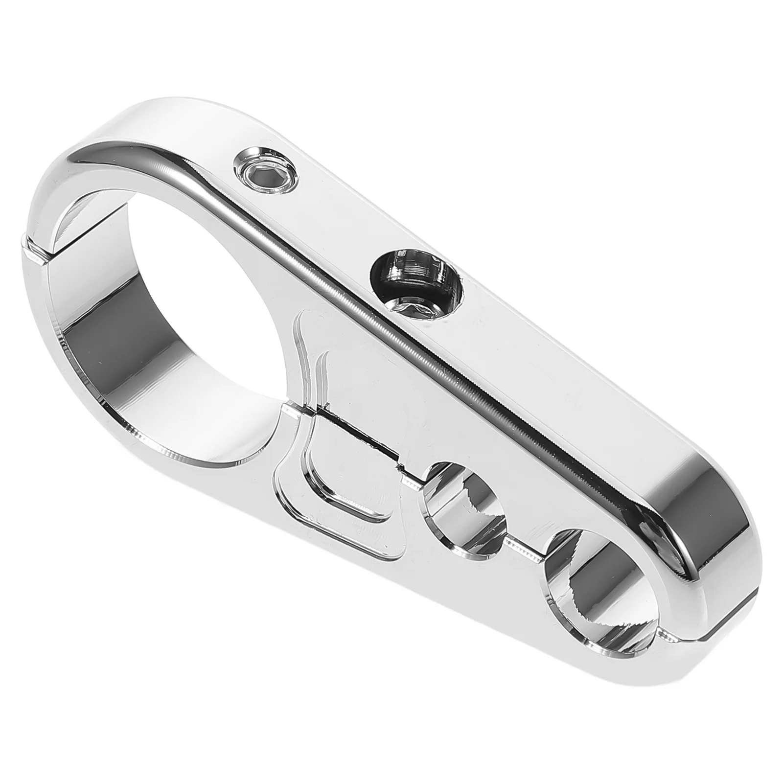 

Motorcycle Brake Line Clip Aluminum Frame Mount Front Handlebar Clamp For Clutch Throttle Cable Corrosion Resistant Sturdy