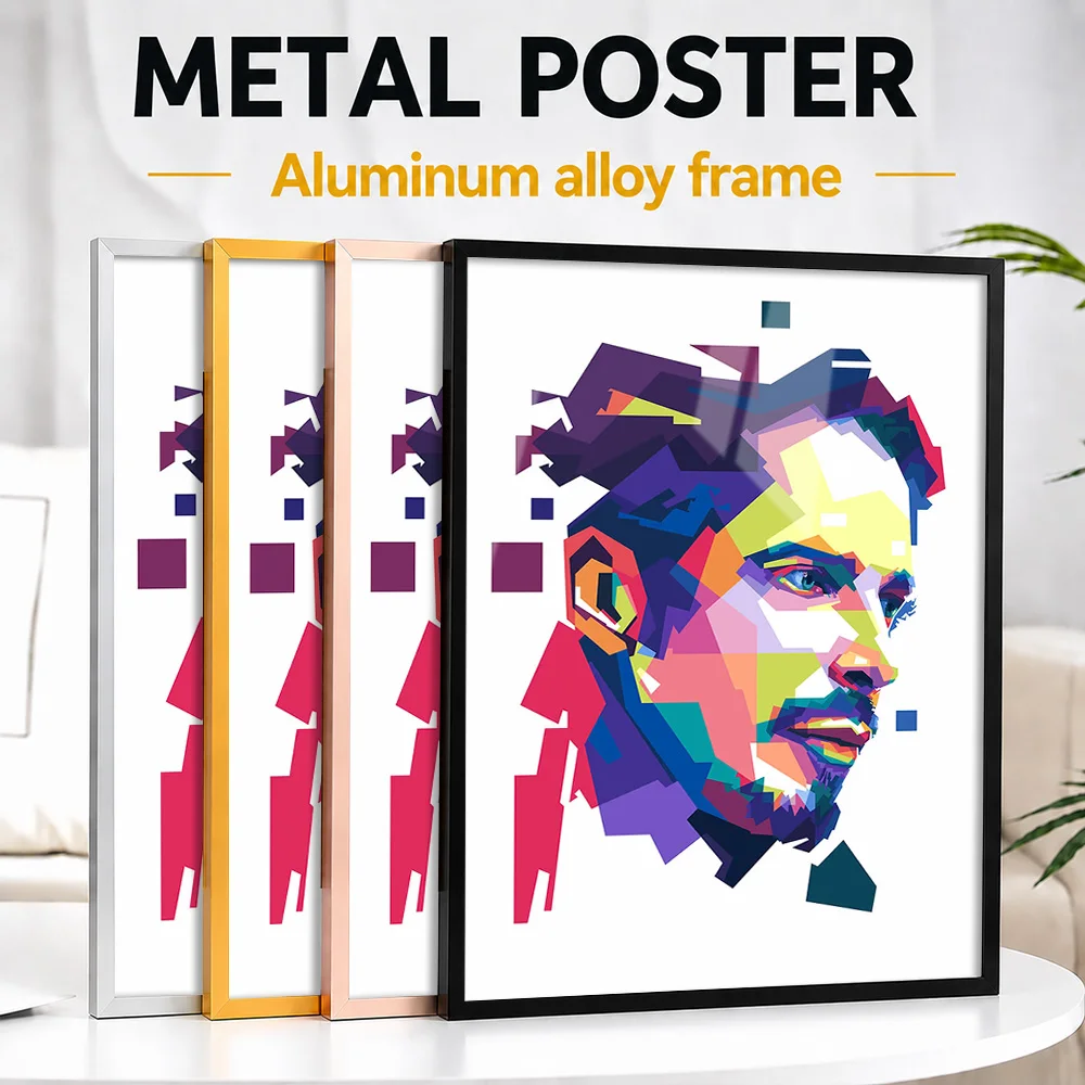 Alan Parsons Colorful Music Portrait Framed Metal Print Customized Recording Tribute Wall Art Ideal For Singer Fans In Home Bar