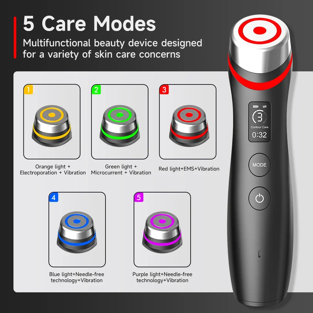 Hot Sales Home Use 6 in 1 Multifunctional Collagen Age Pro Booster H Face Lift & Eye Lift with US/UK/EU Plugs