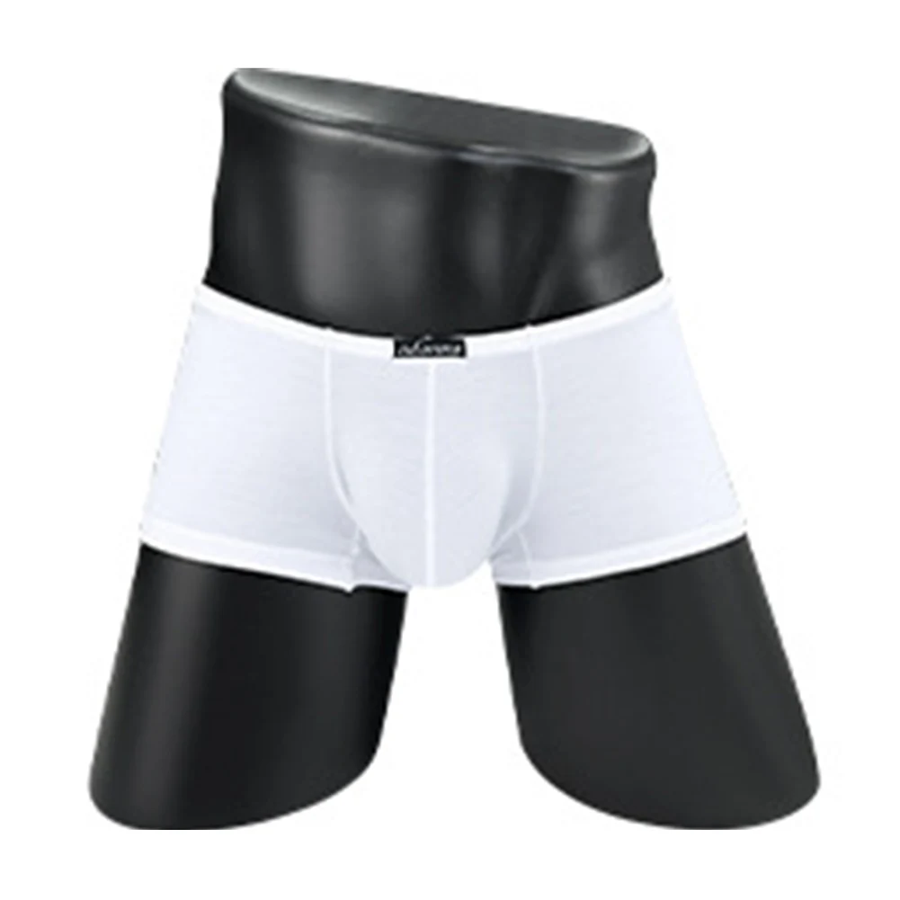 1pc Sexy Men\'s Underwear Soft U-convex Pouch Boxers Shorts Low Waist Panties Solid Color Male Underpants