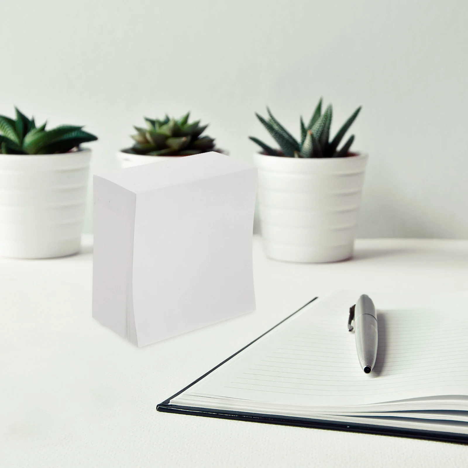 

400pcs Blank Memo Pads Non- Paper 3X3 Inches Smooth Writing For Office Study Home White Tear-Off Reminder Sheets