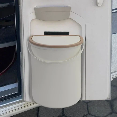 

10L Trash Can RV Trash Bin With Lid For Camping Boats Caravan Motorhome Kitchen ﻿wall-mounted Garbage Bin RV Accessories
