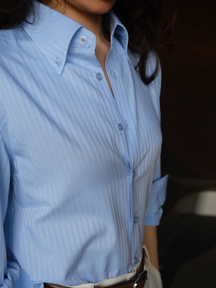 AYU2025 Женские хлопковые брюки и широкие брюки, комплект из двух предметов, повседневный комплект Four Seasons, длинный воротник све на пуговицах