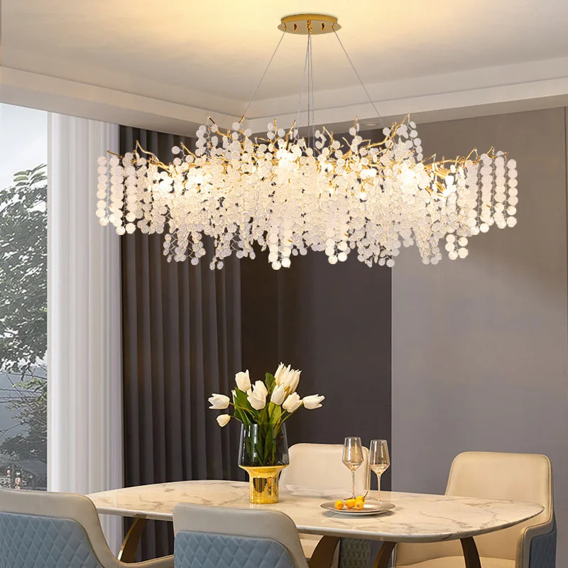 Designer ronde kristallen hanger kroonluchter voor woonkamer eettafel keuken high-end luxe huis indoor led verlichting decor