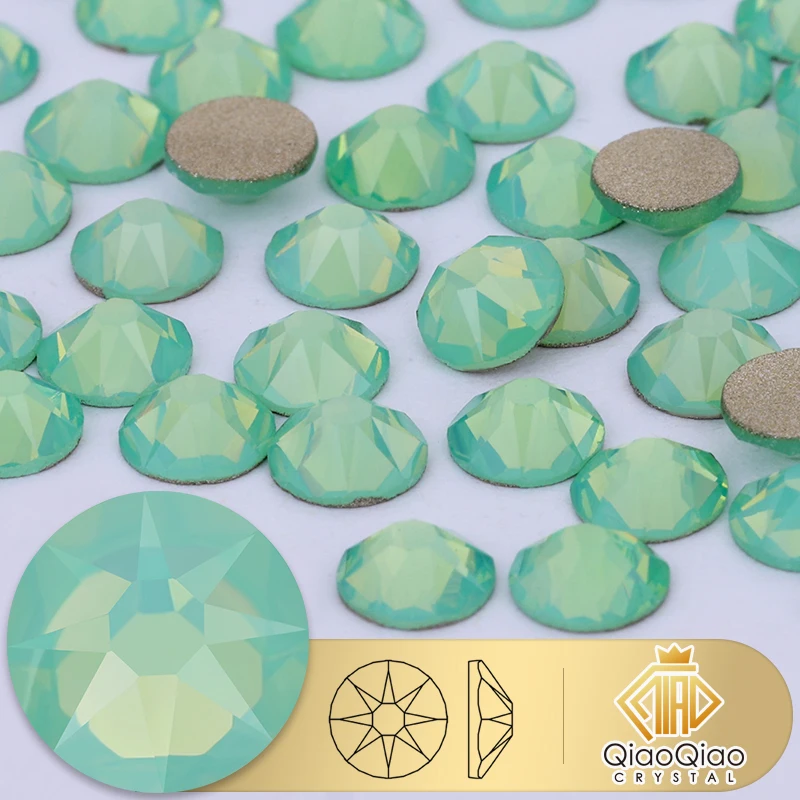 QIAO 2088 Opal, nicht Hotfix, DIY-Kristall-Nagelkunst-Dekorationen, 8 große 8 kleine Strass-Strasssteine, Nägel mit flacher Rückseite für Nagelkunst – Detail 5