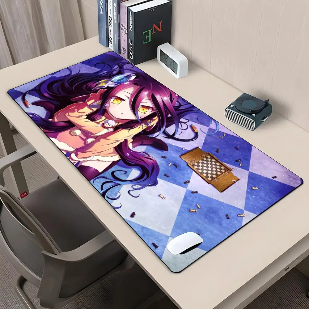 

Коврик для мыши No Game No Life, большой противоскользящий резиновый игровой коврик для мыши, прочный настольный коврик с толстым швом, подходит для офиса и игр