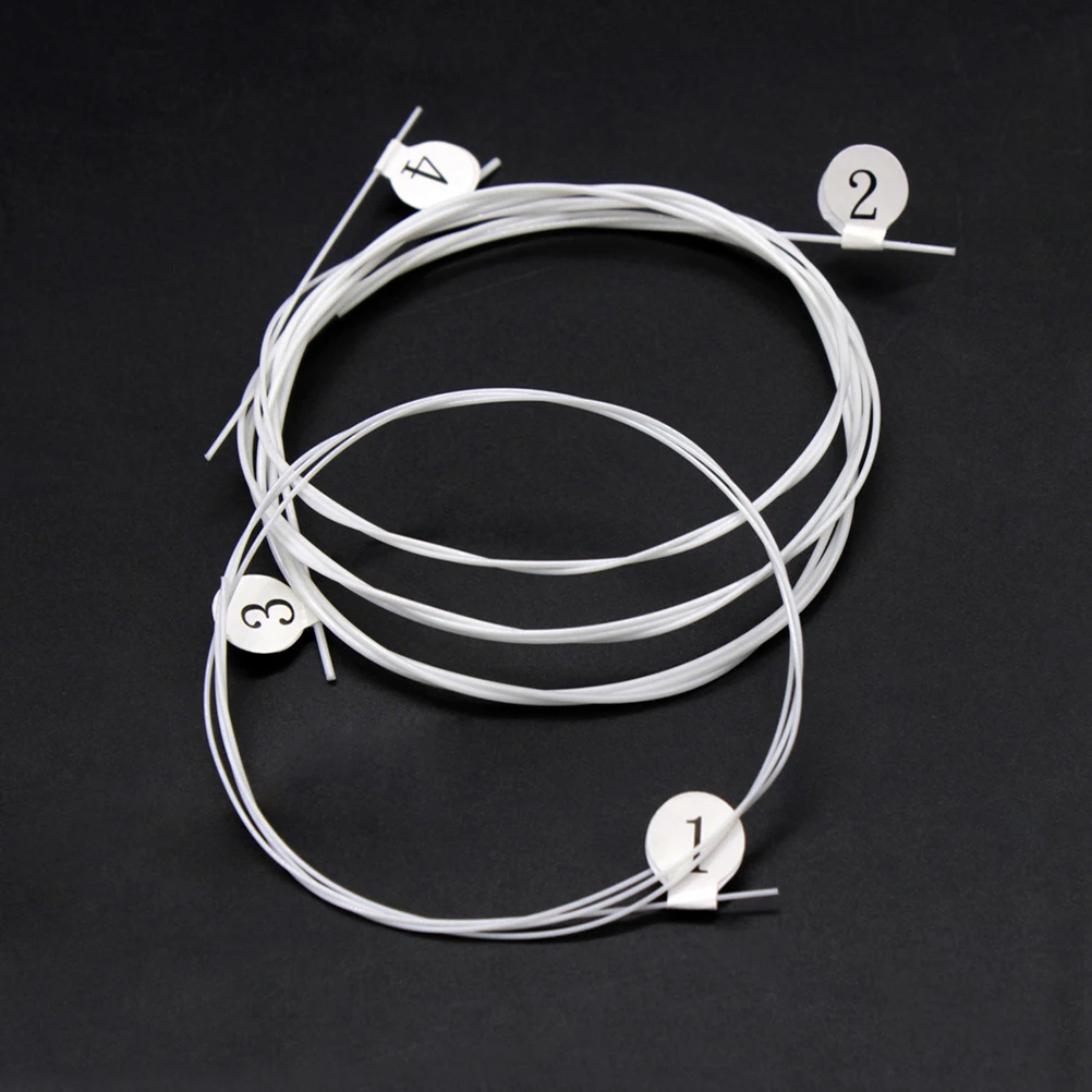 

4Pcs Ukulele Nylon Strings Durable Transparent Lasting Replacement Musical Wire Accessory for Ukulele Repair Maintenance