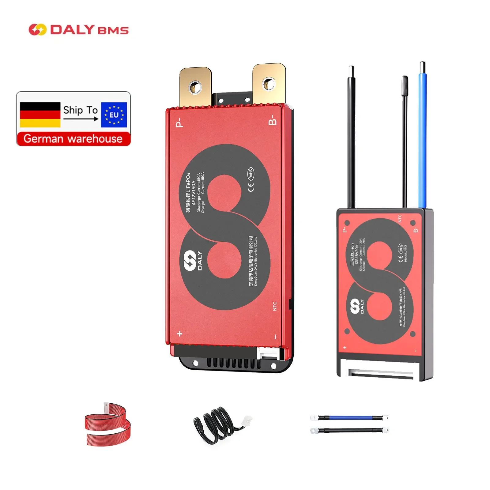 Daly LifepO4 BMS 4S 8S 12S 16S Li-ion Battery Protection Circuit Board 20A 40A 60A 100A 150A 200A 12V 24V 36V 48V 60V 72V BMS