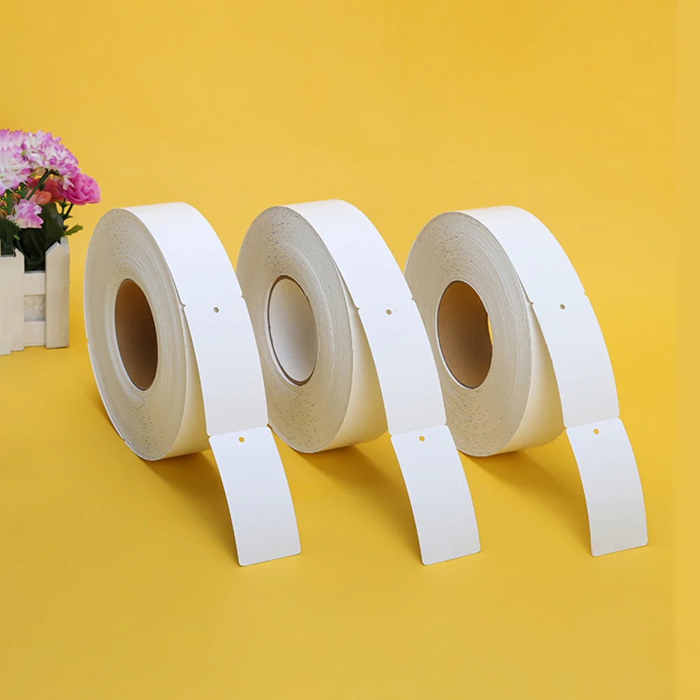 Fashion Retailer Blank Hangtag 40x80mm White DIY Crafts Clothing Apparel Tag Elegant Hanging Tags Paper Tags Apparel Tag