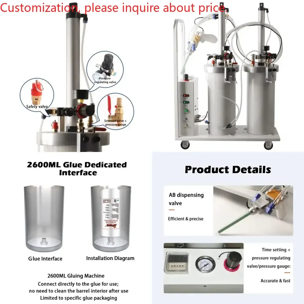 Hot saleJS-2600AB High Viscosity Silicone Mixing Dispenser 2.6L High Flow Glue Potting Machine Filling Machine Customized