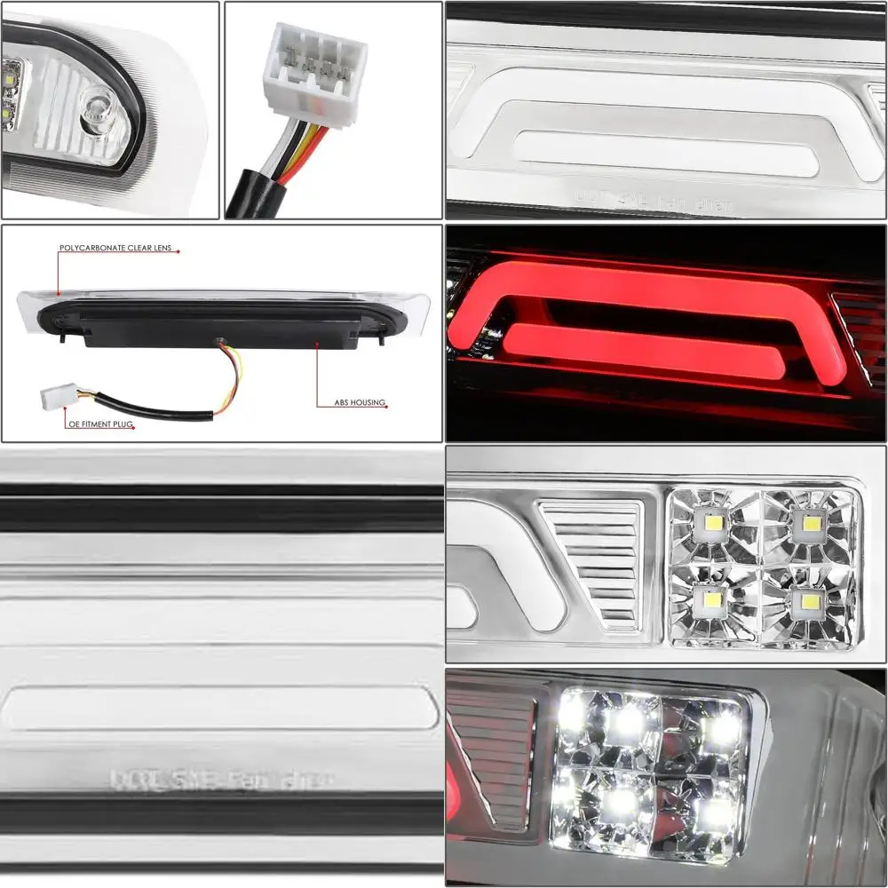 

3D LED High Mount Brake Light for 2002-2008 Dodge Ram 1500/2500/3500 (Chrome Housing)