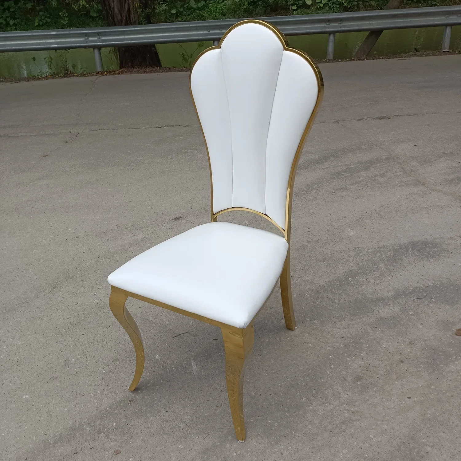

Light luxury stainless steel banquet chair hotel wedding chair wedding banquet dining chair weddingchair leather art
